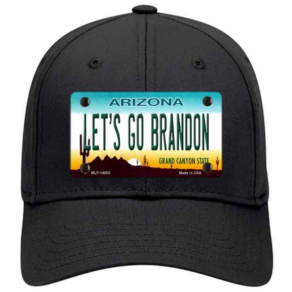 Let's Go Brandon Arizona Metal on Cotton Velcro Hat - Black - Picture 1 of 2